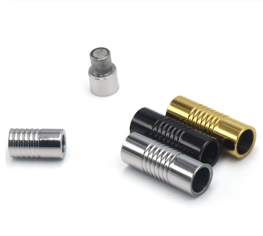 Grooved Magnetic Clasp For Leather Cord Bracelets, Accessory Clasp