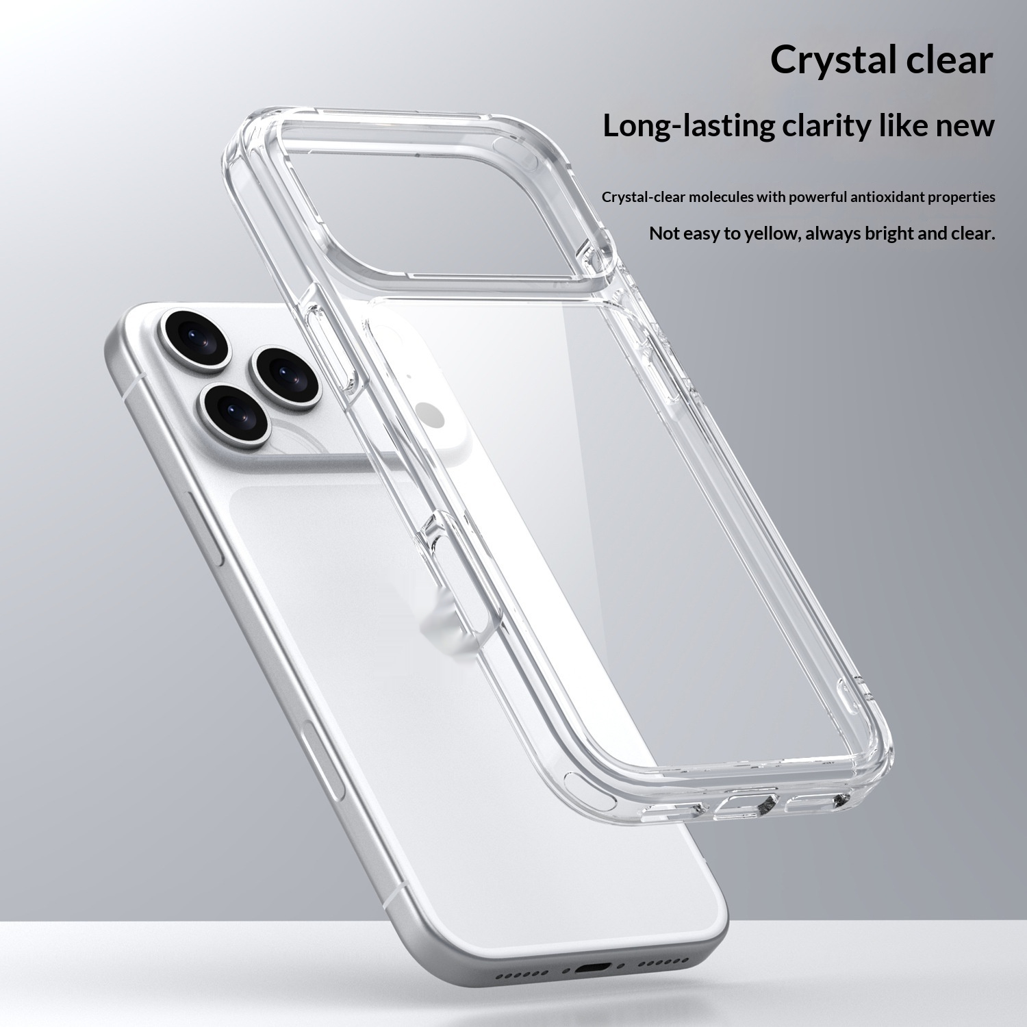 Transparent Protective Large-aperture High-transparency Shatter-resistant Phone Case