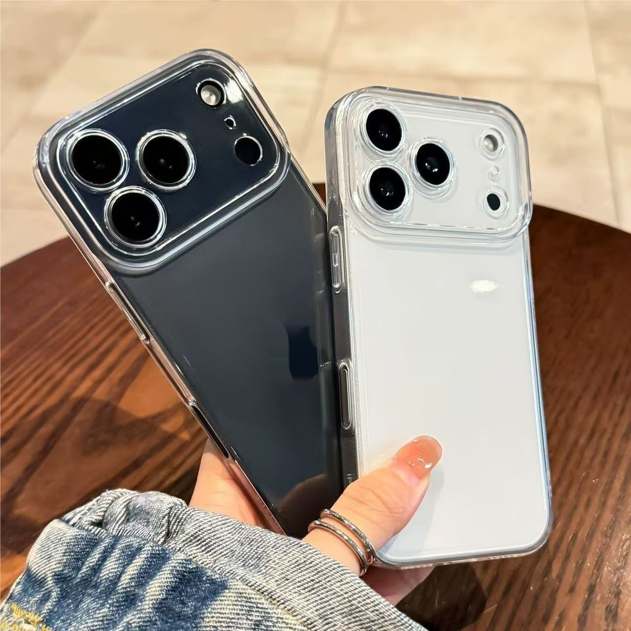 Simple Solid-color Shatter-resistant Transparent 16 Case