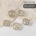 12 Zodiac Sign Nail Art Accessories Alloy Rhinestone 3D Nail Stickers For DIY Nail Decorations view 4
