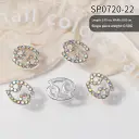 12 Zodiac Sign Nail Art Accessories Alloy Rhinestone 3D Nail Stickers For DIY Nail Decorations view 5