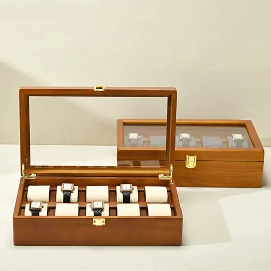 High-end Solid-wood Watch Storage Box for Collecting and Displaying