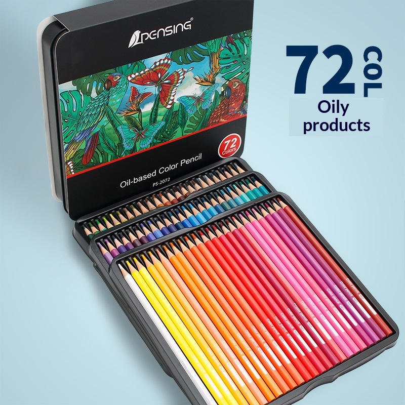 Tinbox 72-Color Colored Pencils Hexagonal Shaft Oil-Based