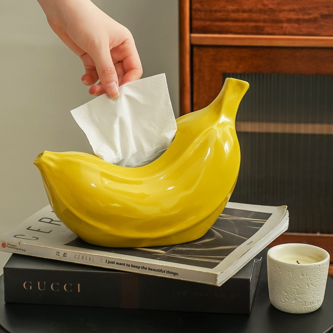 A Cute And Creative Tissue Box Shaped Like A Banana