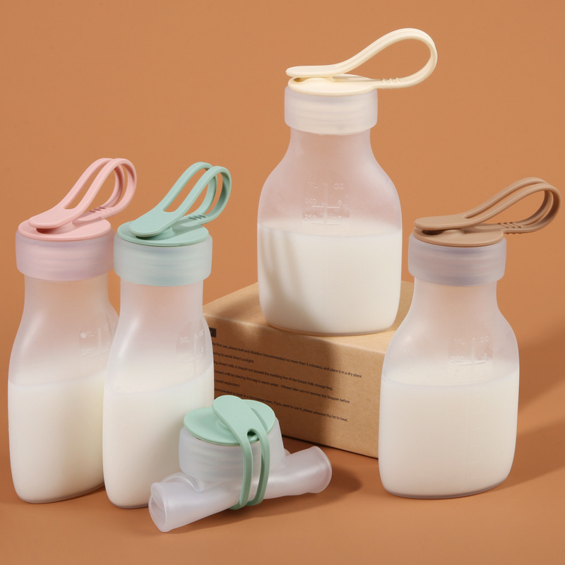 Foldable Silicone Breast Milk Storage Bottles