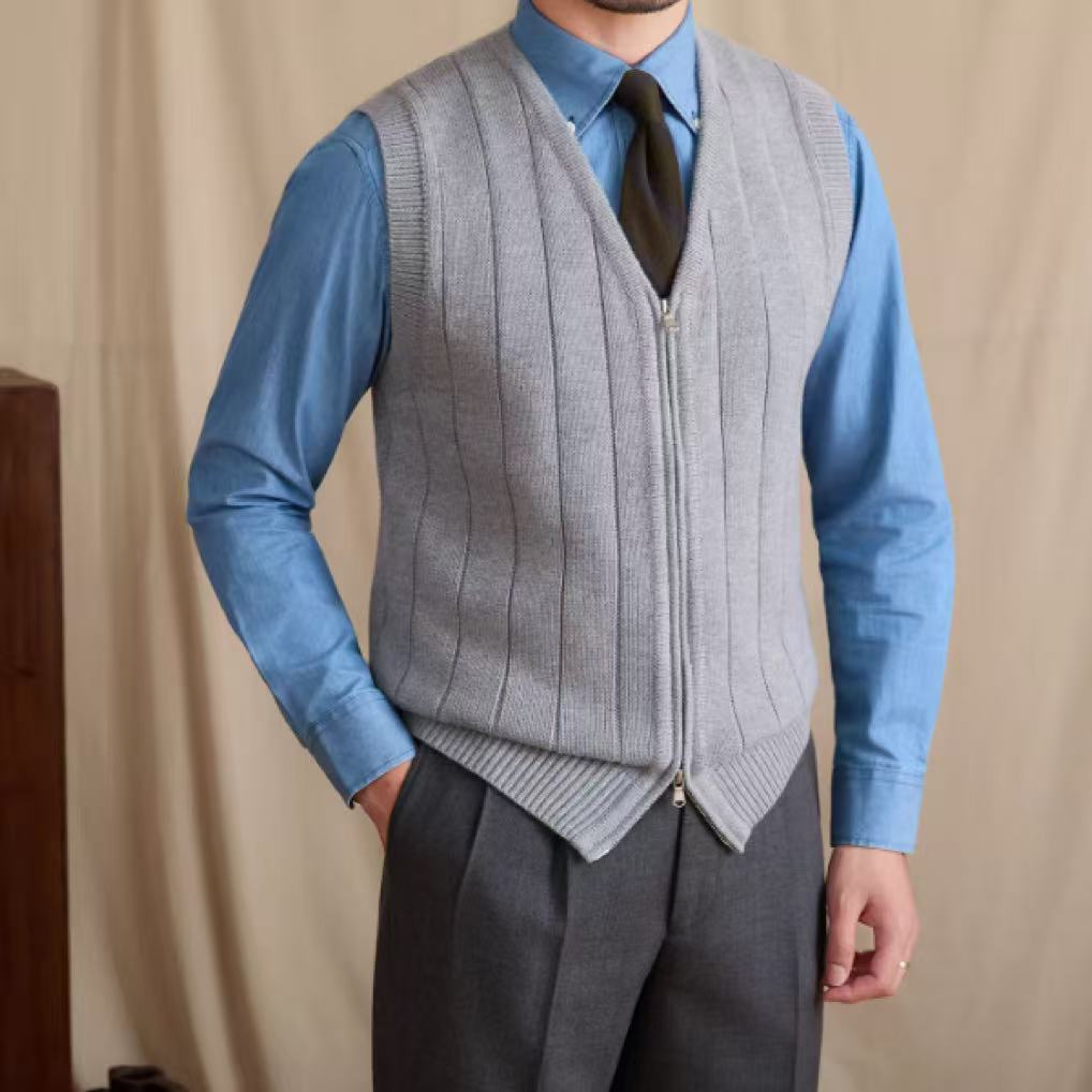 Mens Stylish Casual Slim-fit Knitted Vest