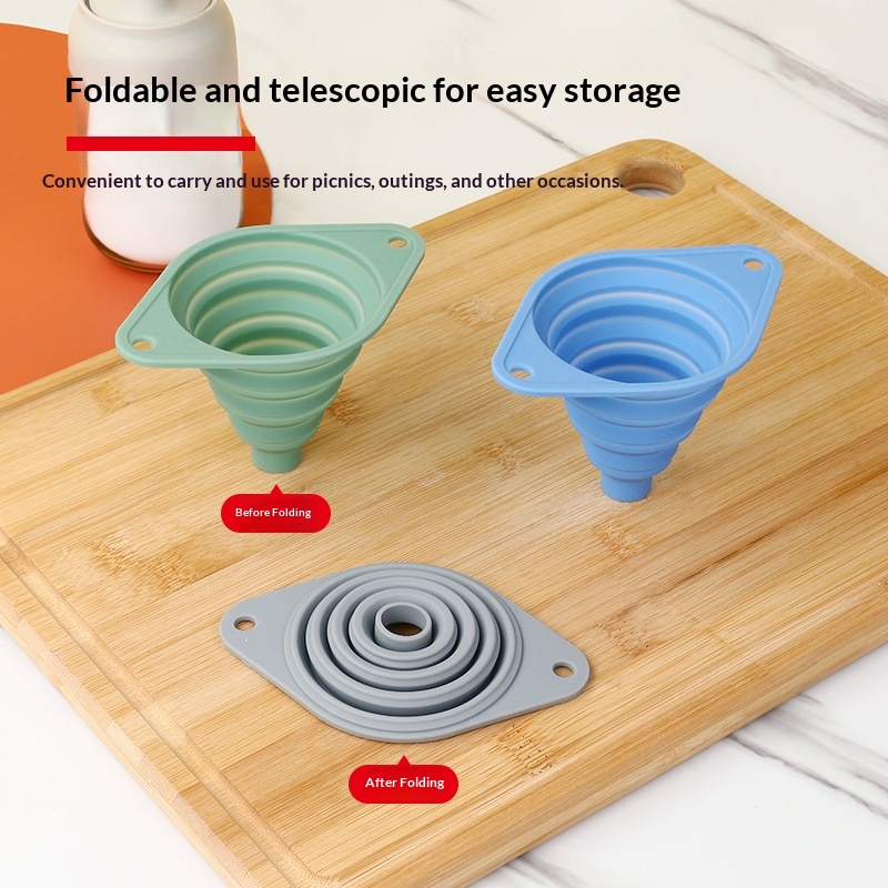 Household Kitchen Long-neck Plastic Funnel With Large And Small Diameters