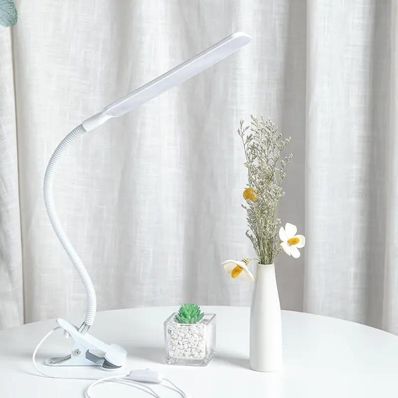 Clip-on LED Plug-in Desk Reading Bedroom Bedside Lamp