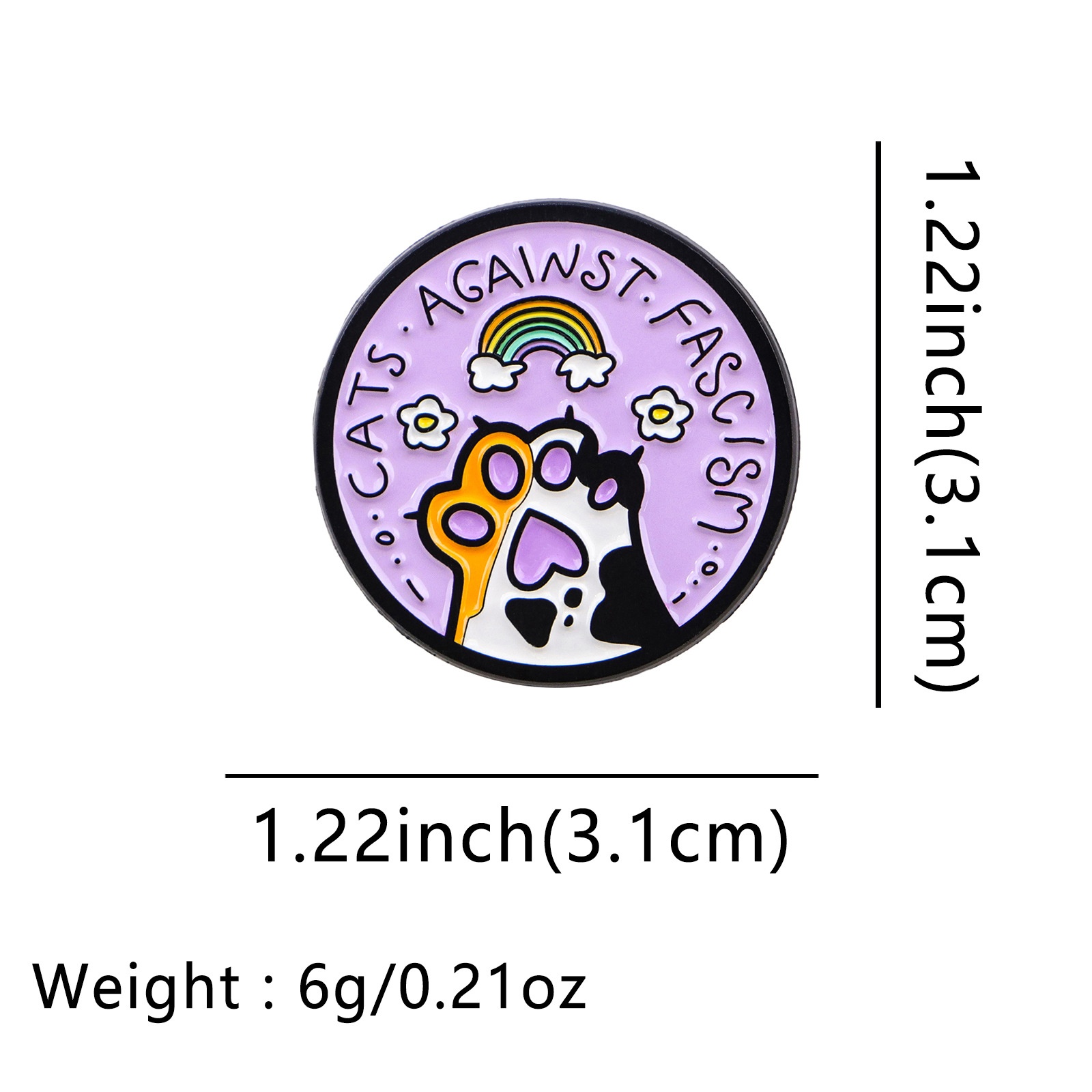 Cat Mi Quotes Brooch Badge For Clothing And Backpacks Stylish Accessories