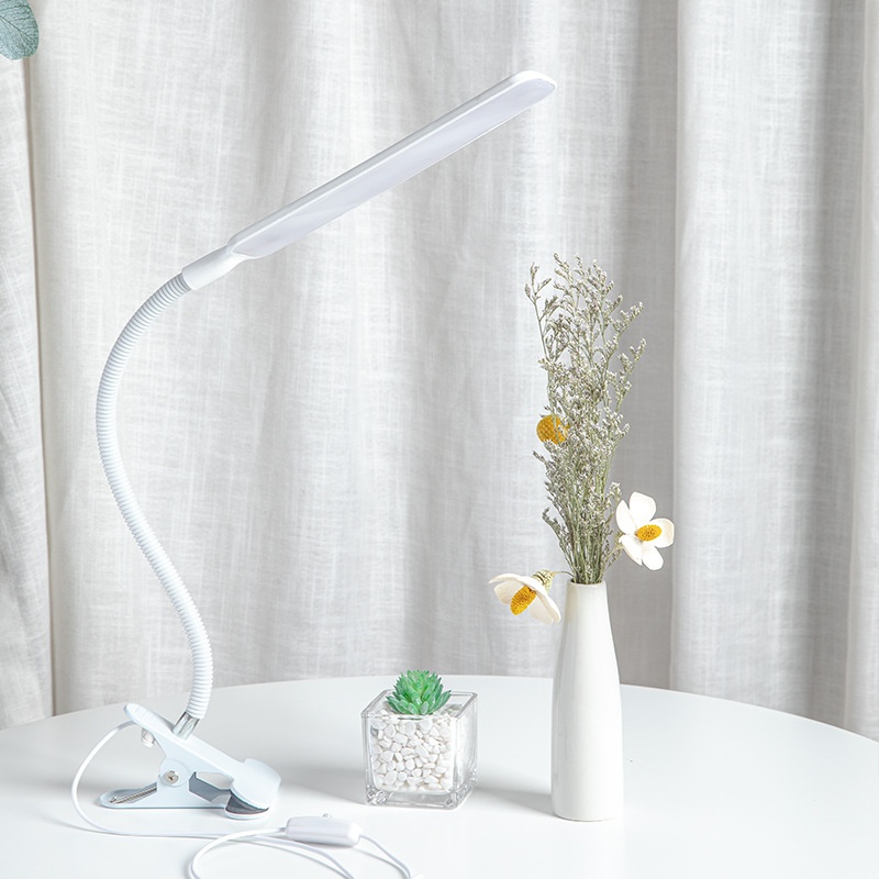 Clip-on LED Plug-in Desk Reading Bedroom Bedside Lamp