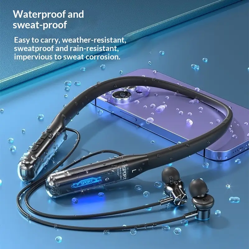 Wireless Neckband-style Multi-functional Stereo Smart Noise-canceling Sports Headphones