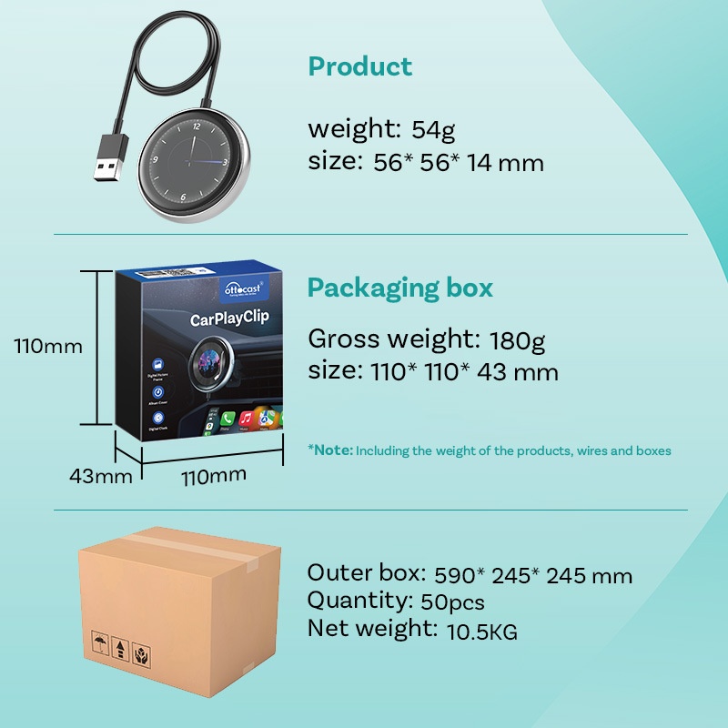Portable Wireless CarPlay Adapter With Screen And Fragrance 5
