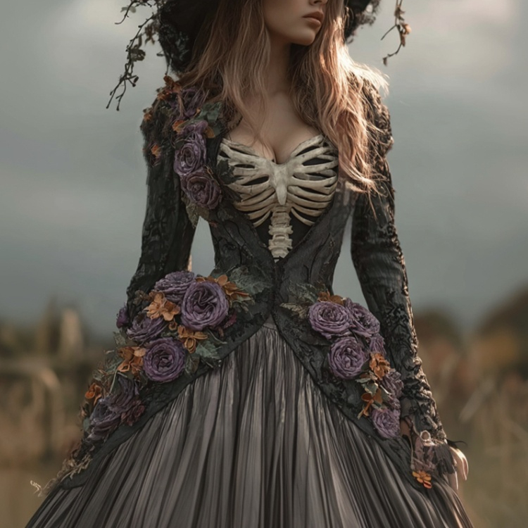 American-Style Dress With Digital Print