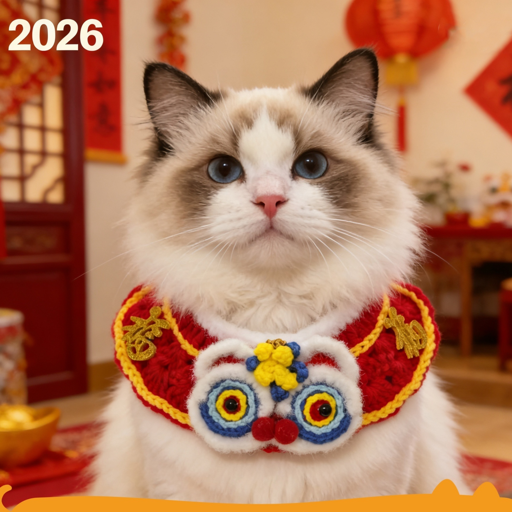 New Year Pet Cat Scarf For The Lunar New Year