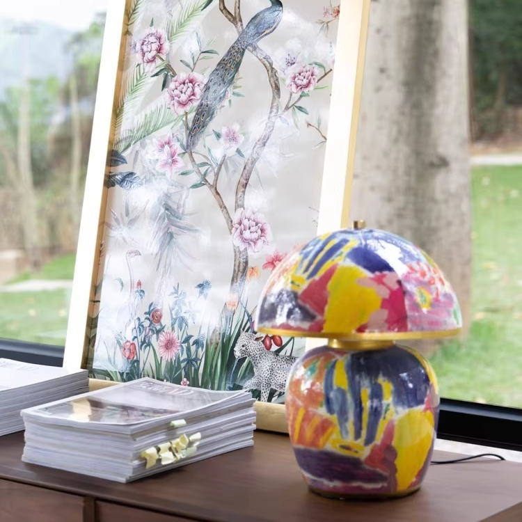 Mushroom Palette Fashionable Contrasting Color Art Lamps