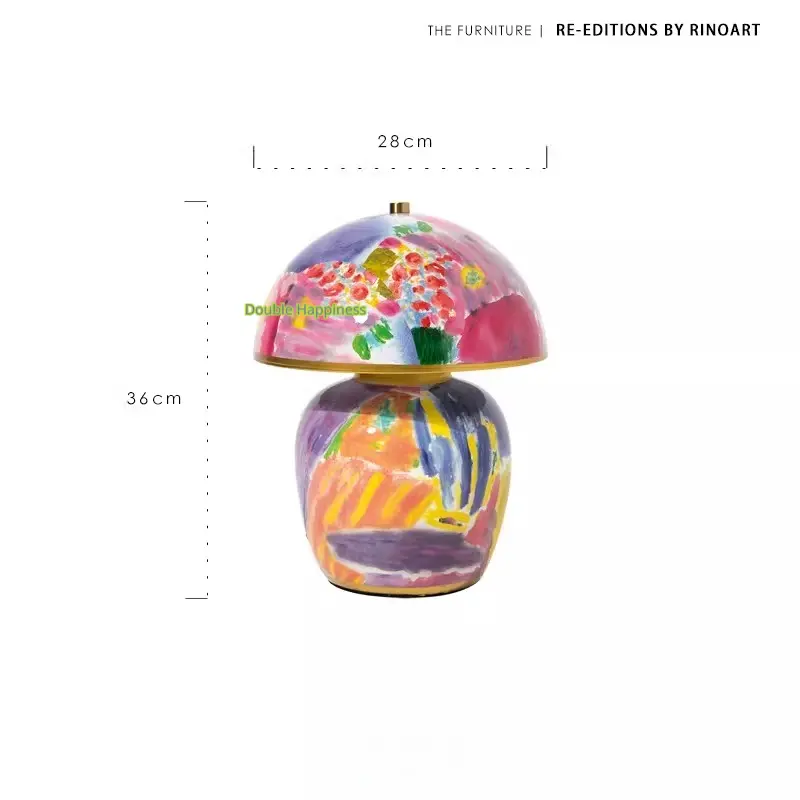 Mushroom Palette Fashionable Contrasting Color Art Lamps