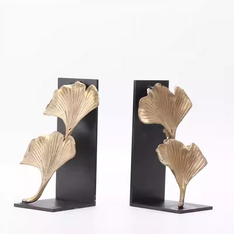 Iron Copper Apricot Leaf Study Bookshelf Decoration