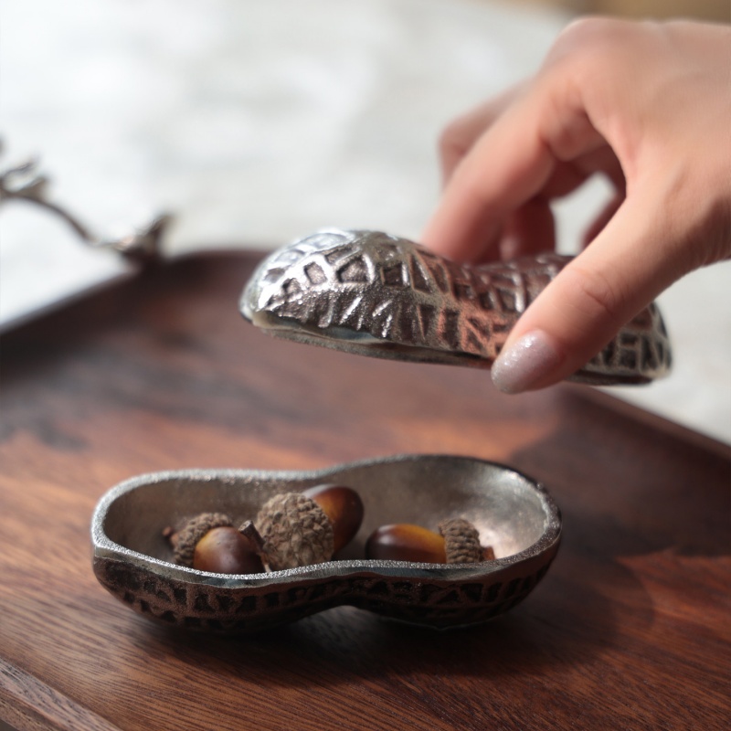 Imported Aluminum Peanut Storage Box And Decorative Piece For The Home