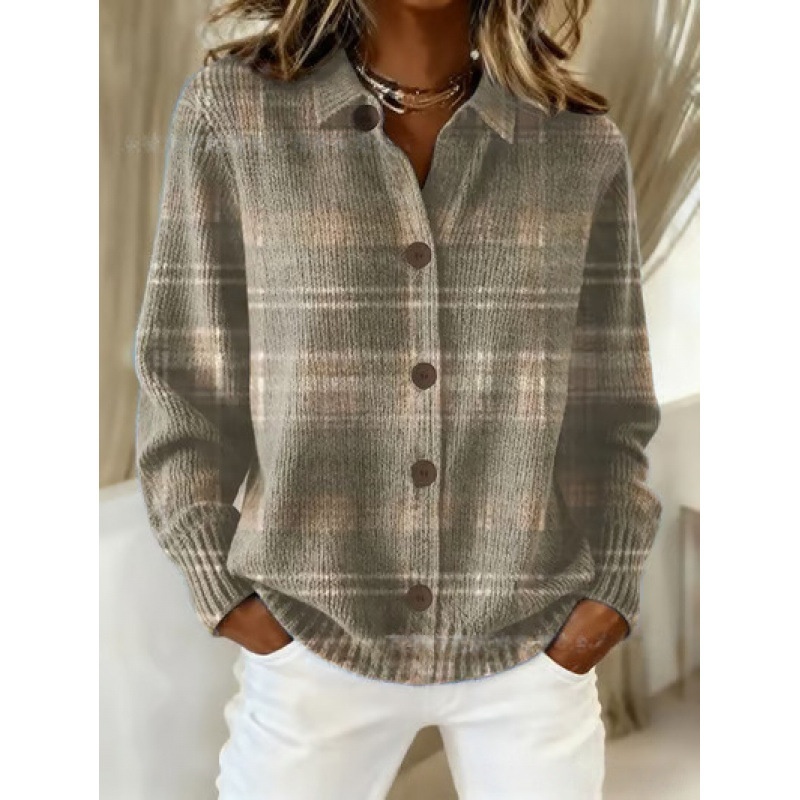 Womens Loose-Fit Long-Sleeve Shirt With A Bold Colorful Plaid Print 634df753 A85d 4fe8 A4c8 92a51a71cf3e