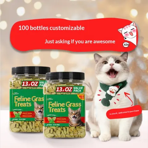 Cat Grass Biscuits Snacks and Pet Health Supplements