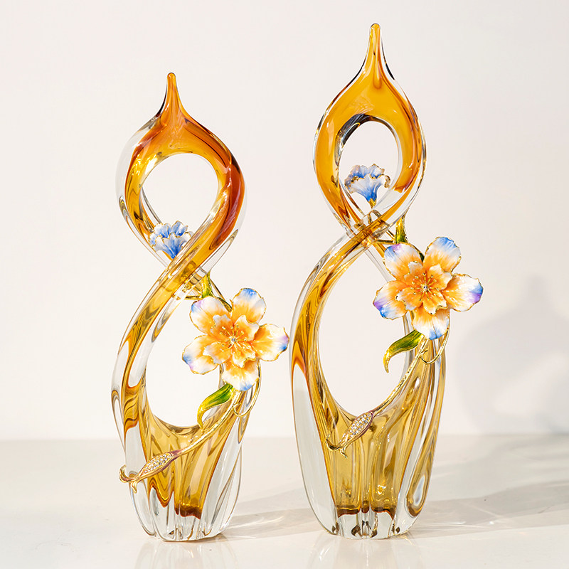 Light-luxury Stained-glass Enamel Decorative Ornaments For The Entryway
