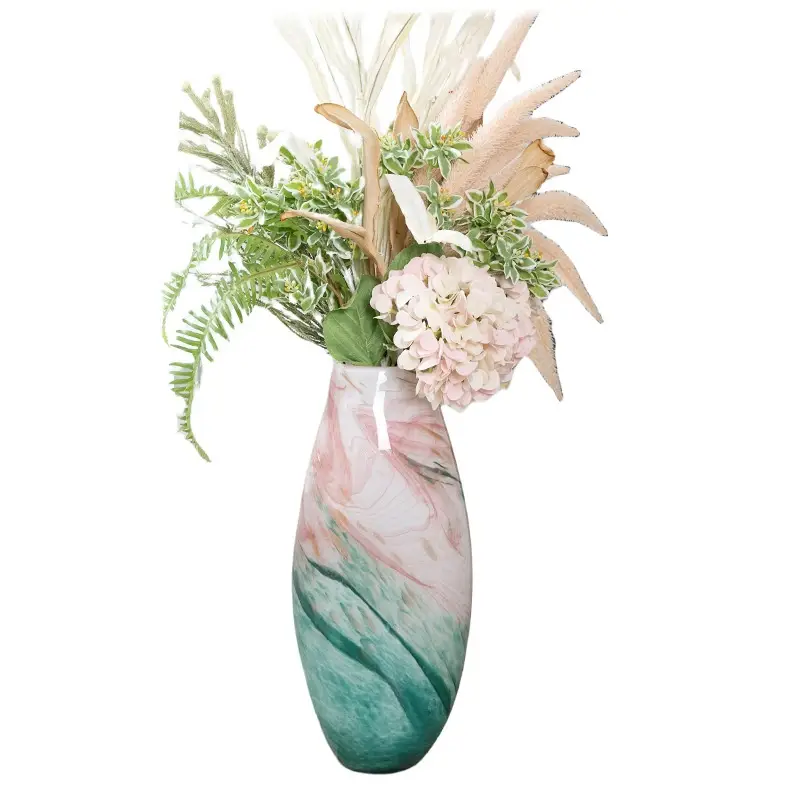 Rhyolite Handmade Glass Vase Ornament For Living Room And Model Apartment Decorations