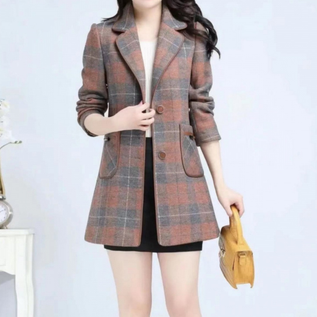 Womens Stylish Casual And Chic Plaid Jacket