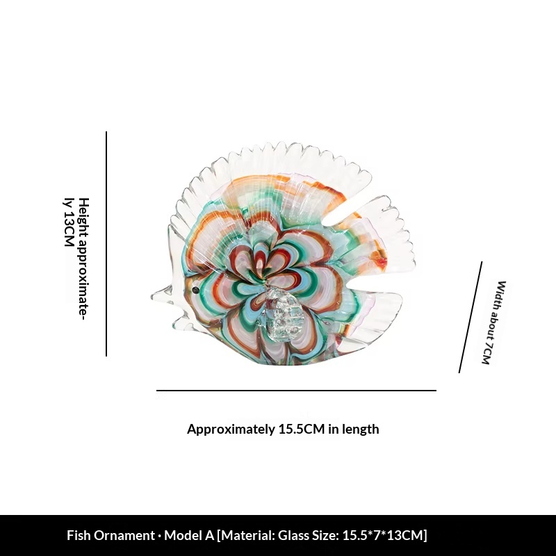 Glass Fish Ornament For The Living Room Or Entryway Home Decor Piece