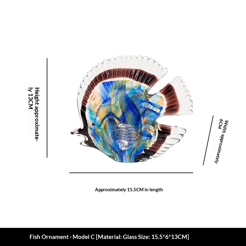 Glass Fish Ornament For The Living Room Or Entryway Home Decor Piece