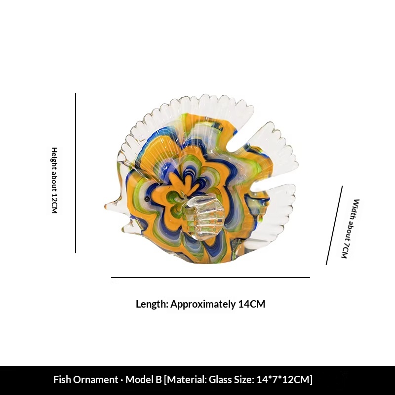 Glass Fish Ornament For The Living Room Or Entryway Home Decor Piece