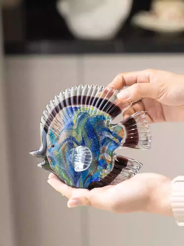 Glass Fish Ornament For The Living Room Or Entryway Home Decor Piece