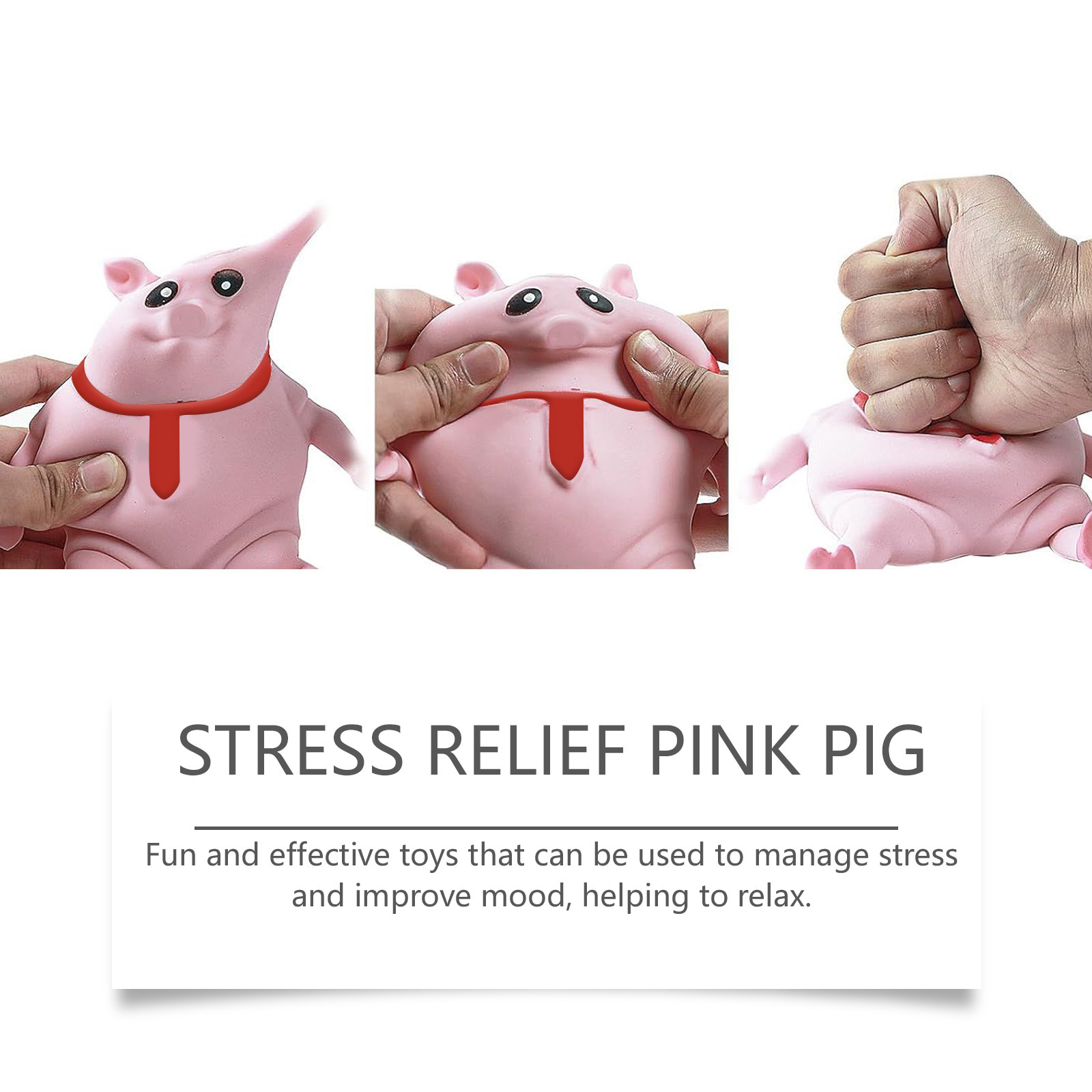 Cochon anti-stress à presser — Jouet de relaxation squishy 5