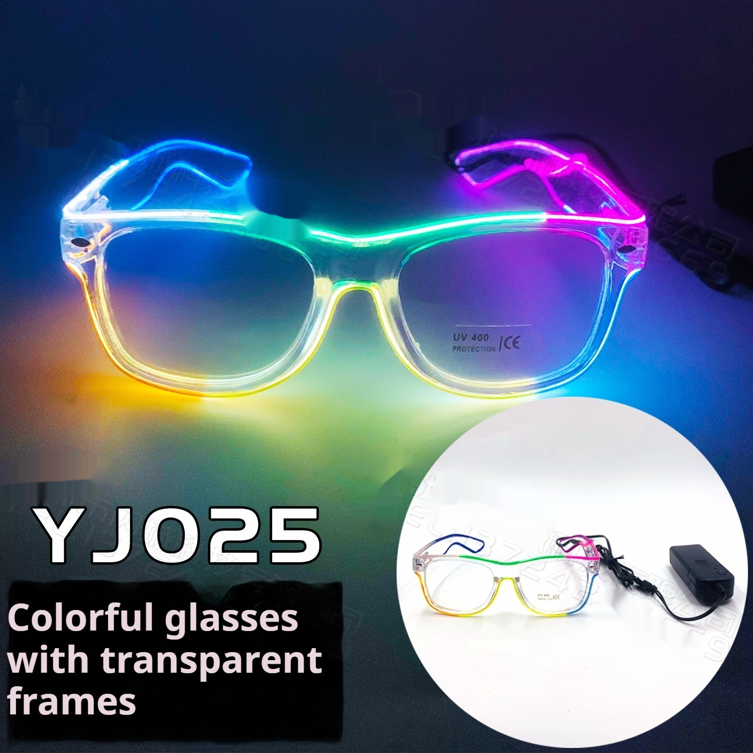7-color LED Luminous Glasses And Cold Light Props