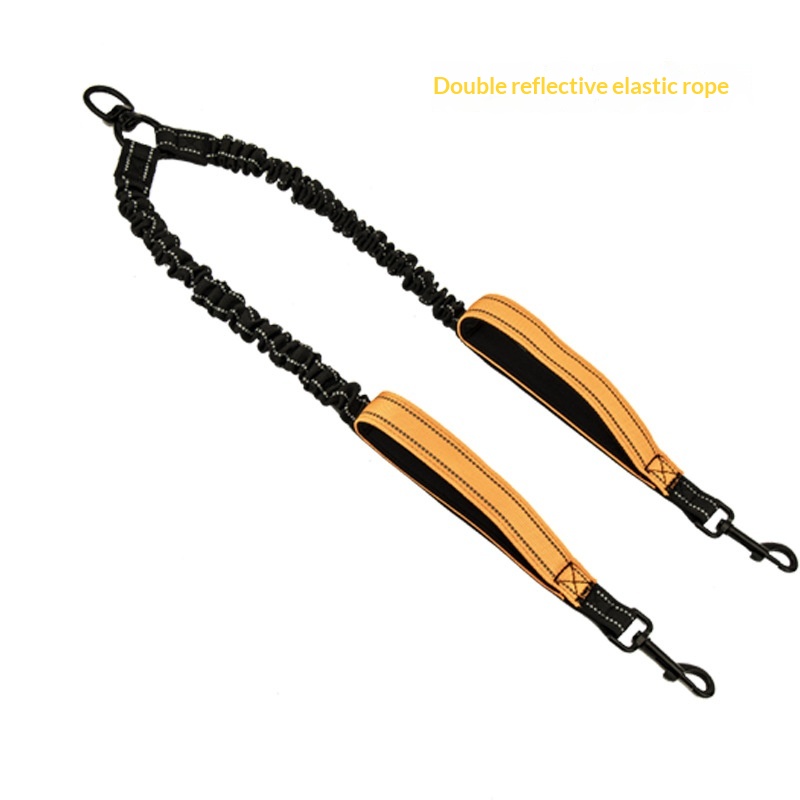 Elastic Dog Leash For Large Dogs Reflective Walking Leash And Harness Set