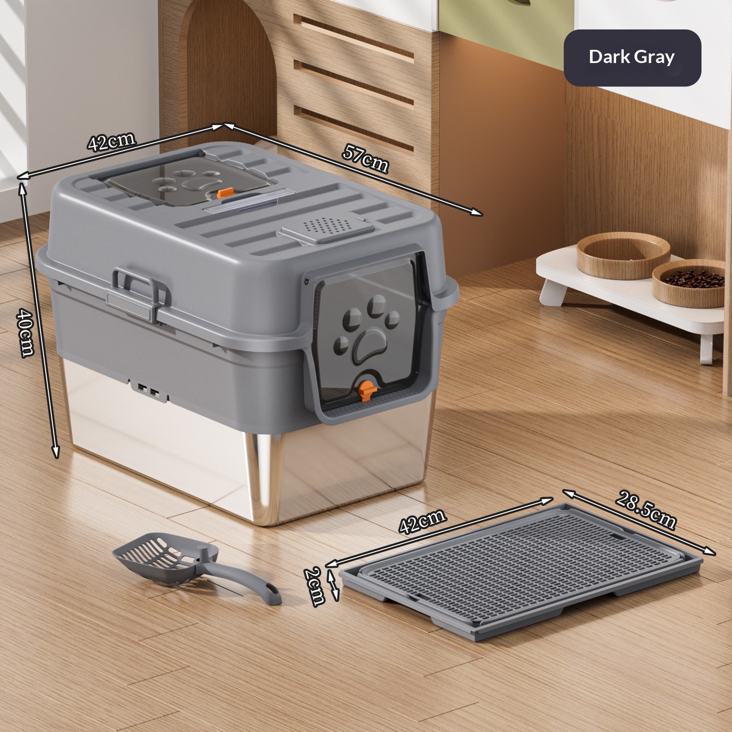 Fully Enclosed Odor Proof Litter Box For Cats