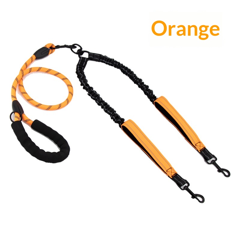 Elastic Dog Leash For Large Dogs Reflective Walking Leash And Harness Set