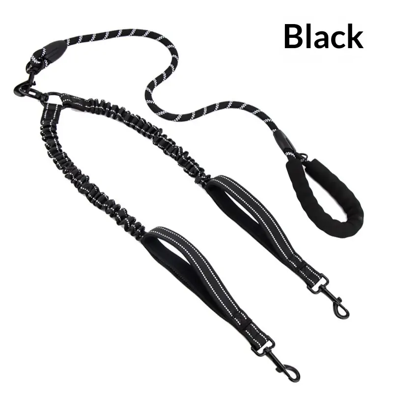 Elastic Dog Leash For Large Dogs Reflective Walking Leash And Harness Set