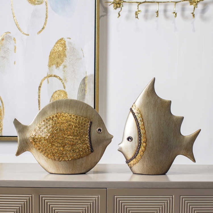 High-end Ceramic Fish Living Room Wine Cabinet Decoration Ornament