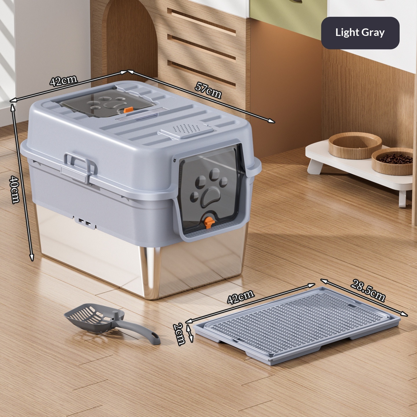 Fully Enclosed Odor Proof Litter Box For Cats