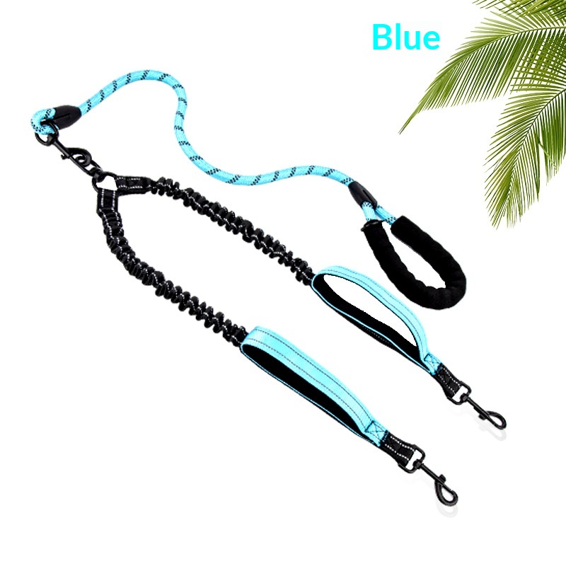 Elastic Dog Leash For Large Dogs Reflective Walking Leash And Harness Set