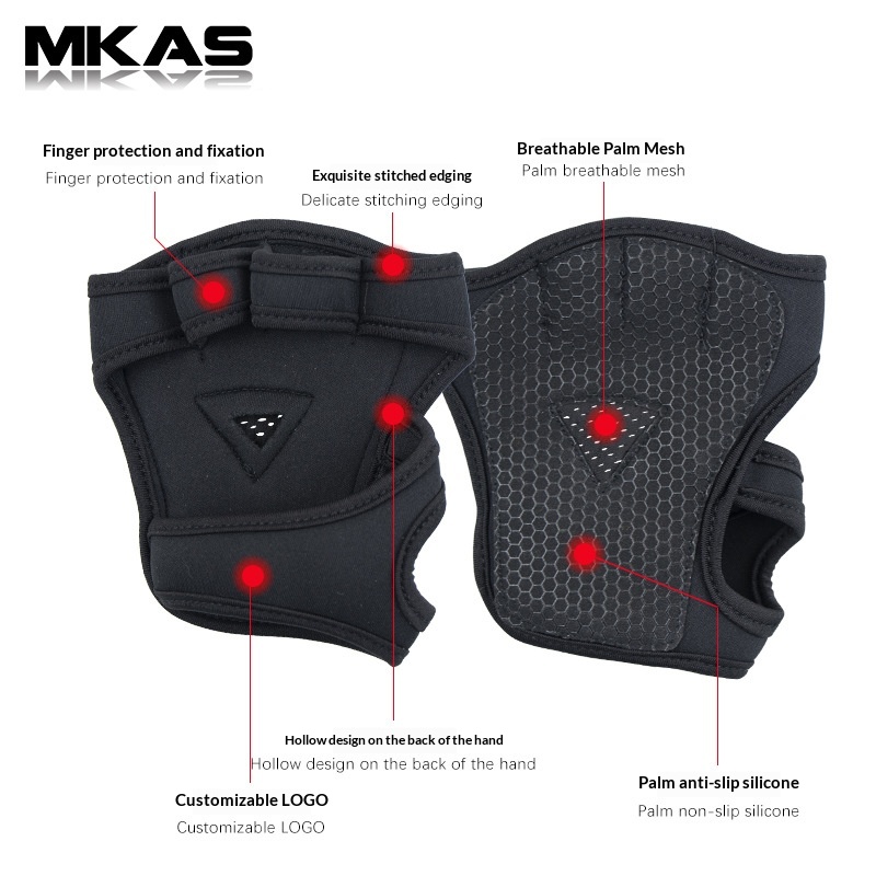 Fitness Weightlifting Gloves For Iron Training Non-slip Blister-resistant And Breathable 5