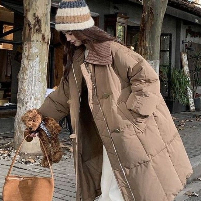 Womens Fashionable Knitted Long Cotton Coat With A Turn-Down Collar Beaff610 233e 496d 9d31 08c54802f99e Fine
