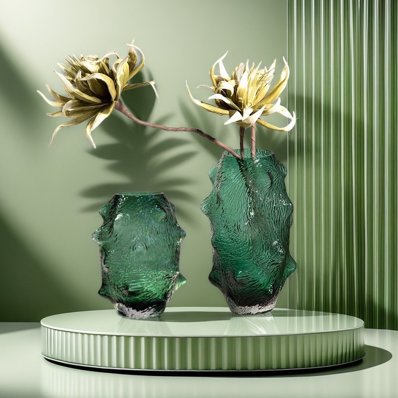 Modern Minimalist Irregular Sea Cucumber Glass Vase