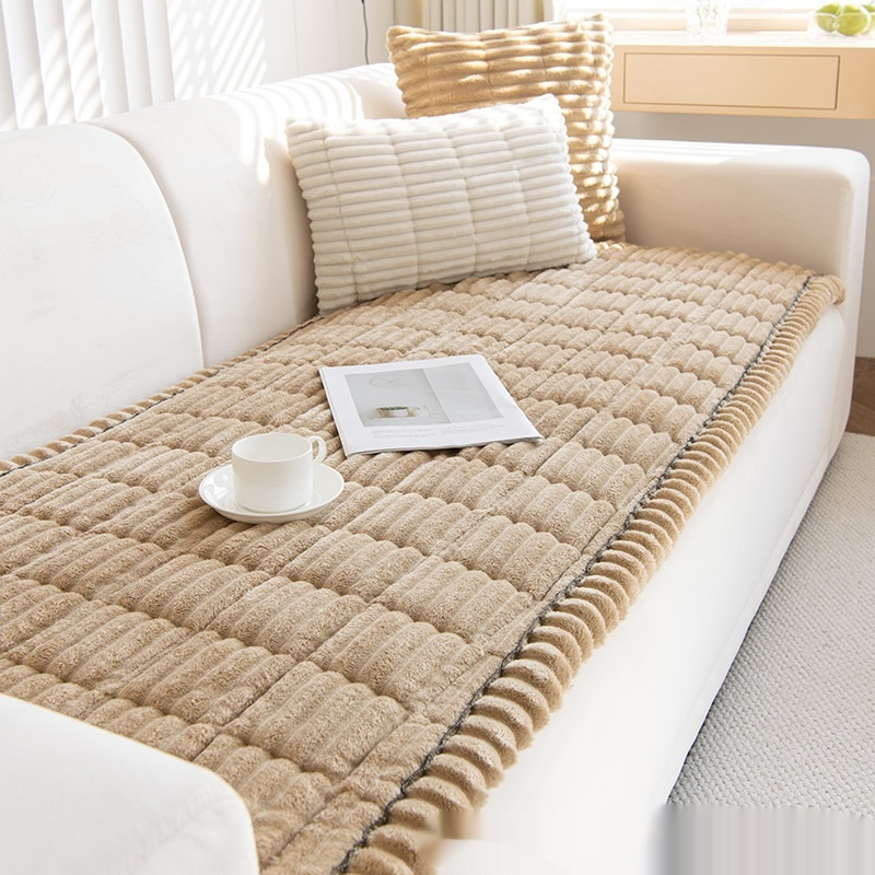 Corduroy Plush Cushion Simple Modern Non-slip Leather Sofa Cover