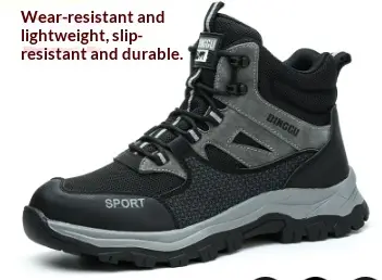 High-top Labor Protection Shoes With Anti-smashing Puncture-resistant And Abrasion-resistant Safety Features