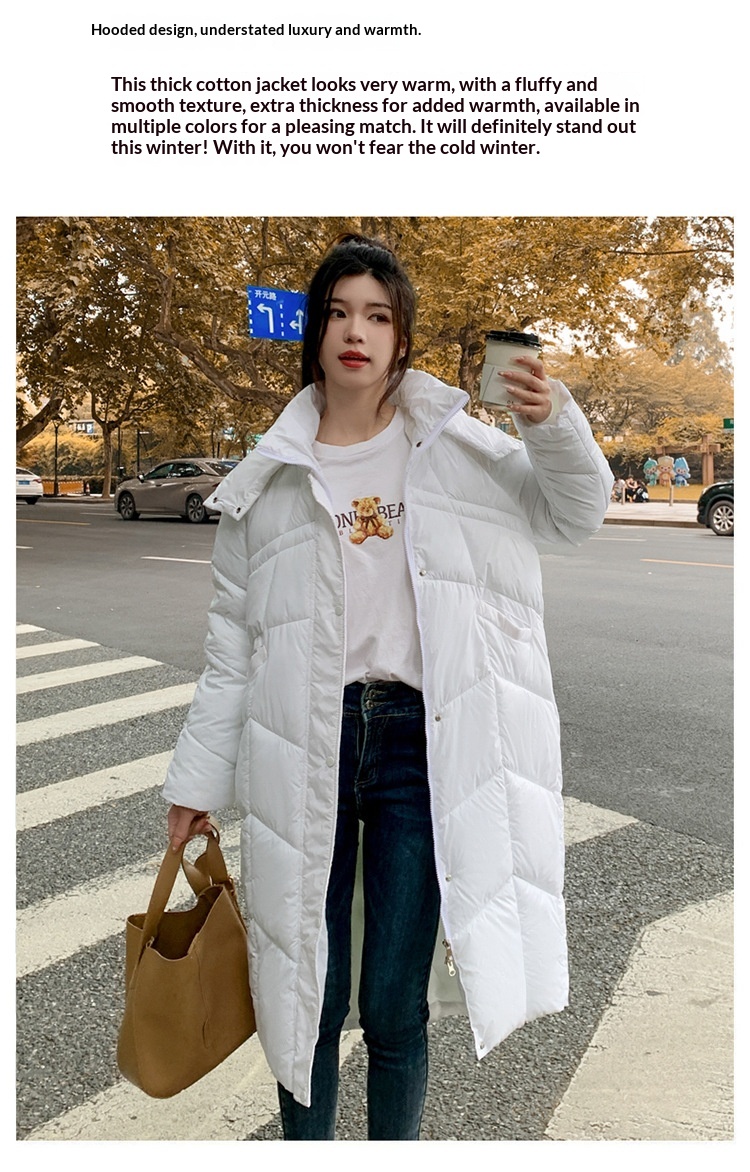 Womens Knee-length Hooded Relaxed-fit Cotton Coat E6cd5075 23e1 4715 869a 1e2bf9060982 Trans