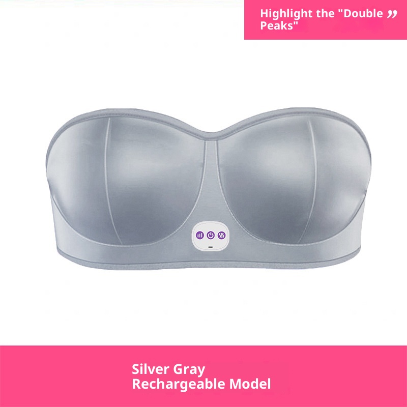 Electric Wireless Charging Vibrating Heating Breast Massager For Breast Care And Unblocking