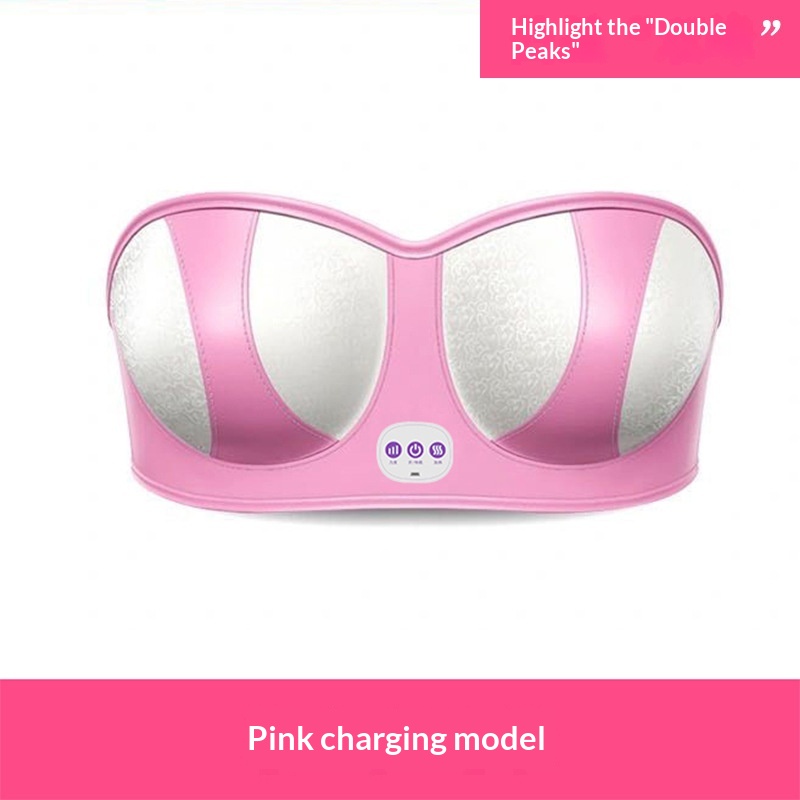 Electric Wireless Charging Vibrating Heating Breast Massager For Breast Care And Unblocking