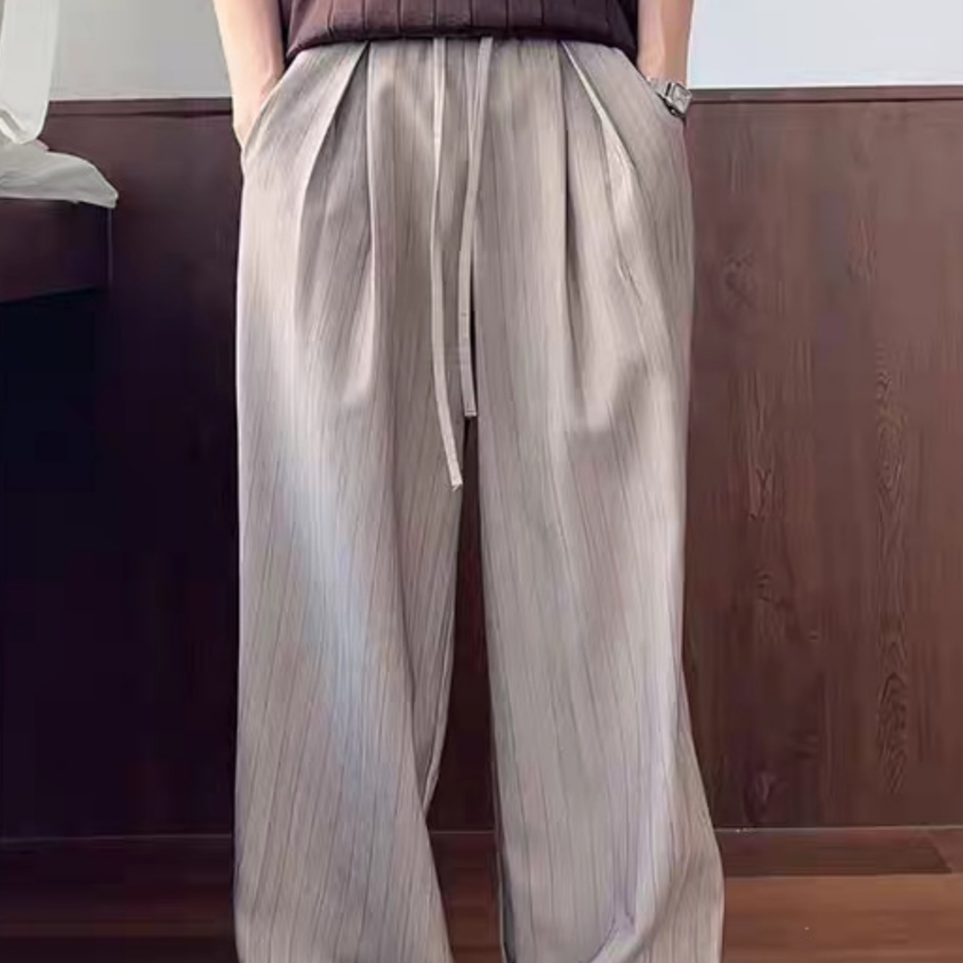 Mens Stylish Casual Loose-fitting Straight-leg Pants