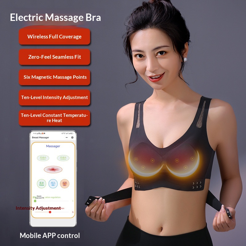 App-controlled Smart Massage Bra With Electric Massager
